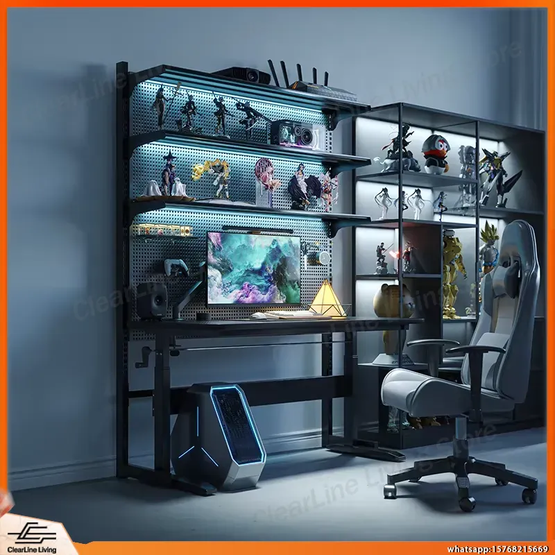 Esports Gaming Monitor - Biurko gamingowe w kształcie litery L,