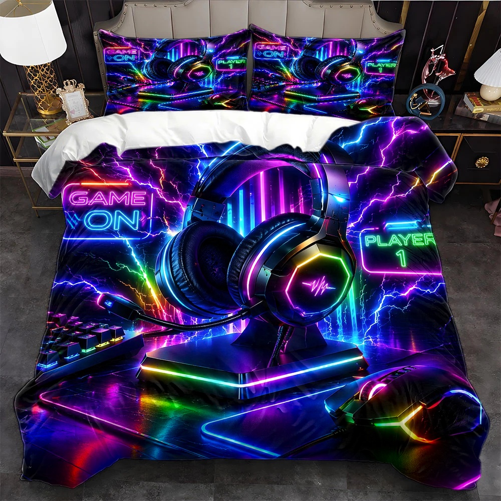 Esports Gaming Bed - 3-częściowy zestaw poszewek na kołdrę w