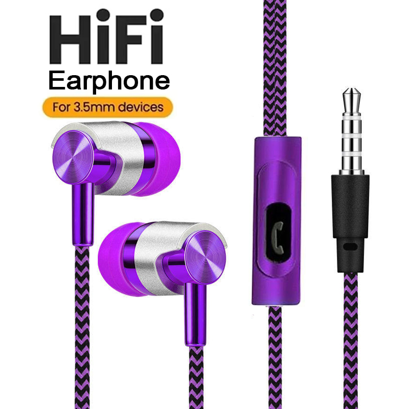 Esports Gaming Earphones - Wbudowany mikrofon HD, słuchawki przewodowe 3.5mm