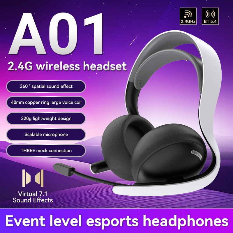 Esports Gaming Phone - Bezprzewodowe/przewodowe/Bluetooth słuchawki gamingowe 2.4G A01 do