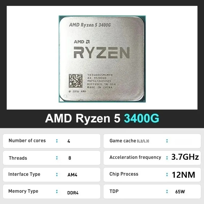R5 3400G 100% Nowy Procesor AM – Amd Cpu Ryzen 5 recenzja i cena